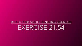 Exercise 21.54 - Music for Sight Singing