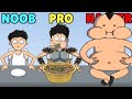 NOOB vs PRO vs HACKER in Food Fighter Clicker (All Items)