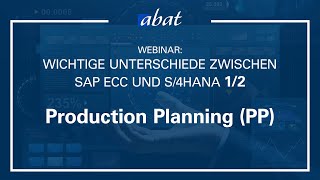 W: Differences between SAP ECC and S/4HANA: Production Planning (PP)