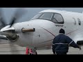 Pilatus PC-12 NGX landing and taxi at KPDK 4K