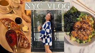 NYC DAY IN MY LIFE VLOG: BALTHAZAR BRUNCH &amp; MAKING POKE BOWLS!