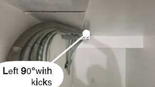  Mastering Conduit Aesthetics: Left 90° with kicks vs. Right 90° with Kicks#electrician #emt