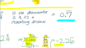 1-1 Rational Numbers - Convert Decimals and Fractions - skills practice video lesson