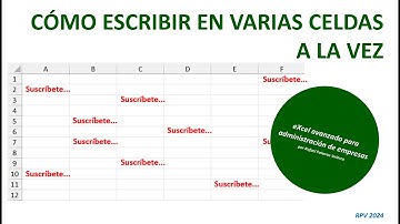 Cómo escribir en varias celdas a la vez