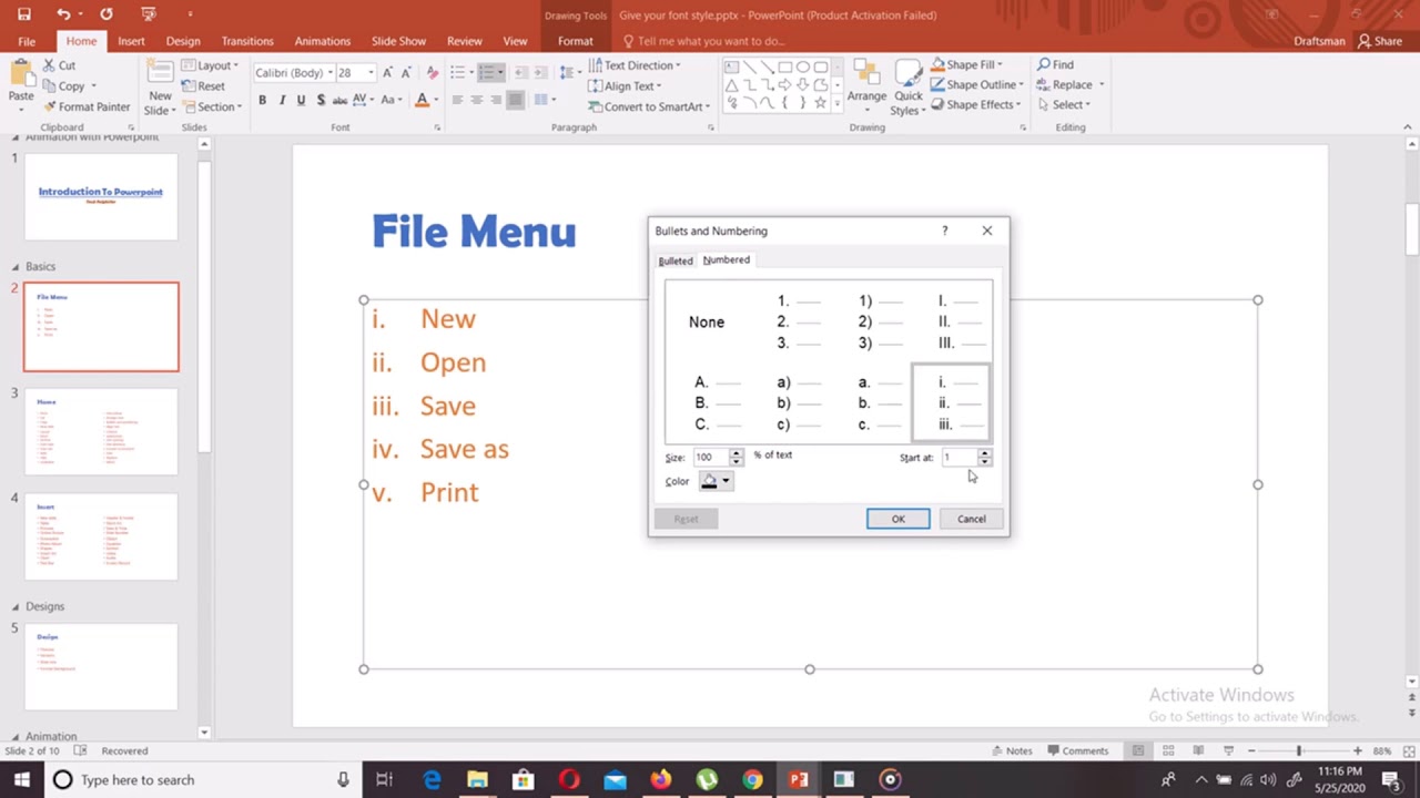 bullets and numbering - YouTube
