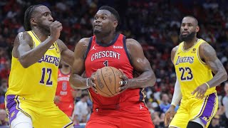 NBA play-in: Zion Williamson's 40-point night halted by leg injury in Pelicans loss vs. Lakers