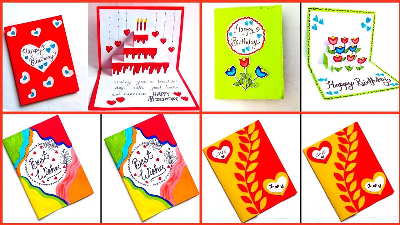 DIY : 4 Easy & Beautiful Greeting Card Ideas for Best Friend 💖 ll Card ...