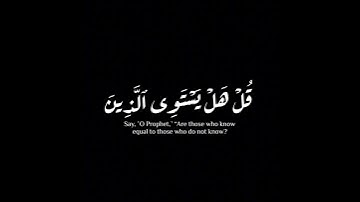 ( أمّن هو قانت آناء الليل..)| صالح الأنصاري |سورة الزمر #krumat #كرومات #شاشه_سوداء #reels #quran