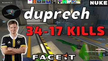 CSGO POV dupreeh (34-17) Nuke 𝙒𝙞𝙣 (16-11) / Faceit 22.12.22