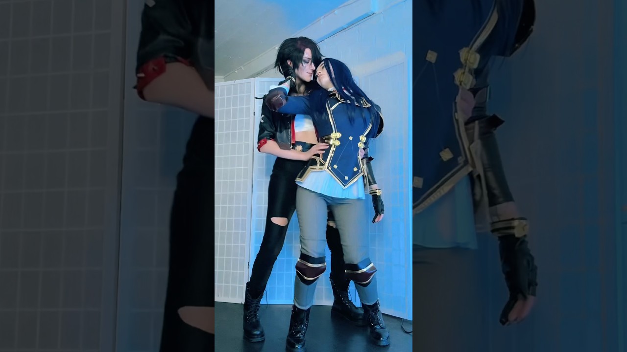 CAIT N VI FOR PRIDE👀🏳️‍🌈 @E@EmberW0lfcosplay #caitvi #arcane #arcanecosplay