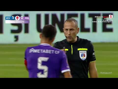 GOOOL! Univ. Craiova - FC Argeș 1-0. Și un vârf ar fi invidios! Sierra, autogol incredibil în Bănie