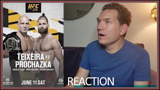 UFC 275 Glover Teixeira vs Jiri Prochazka CRAZY SHOCKING FINISH LIVE REACTION!