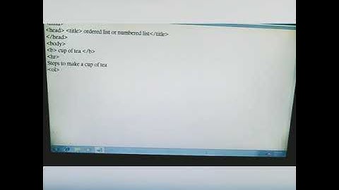 Class Vll computer Ch 6 HTML-LIST AND TABLES practical video part 1