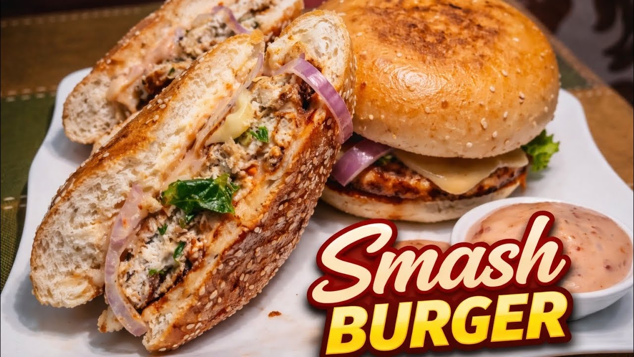 Smash burger restaurant style