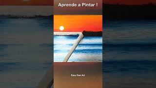 #short Como Pintar Un Atardecer Super Facil Para Principiantes