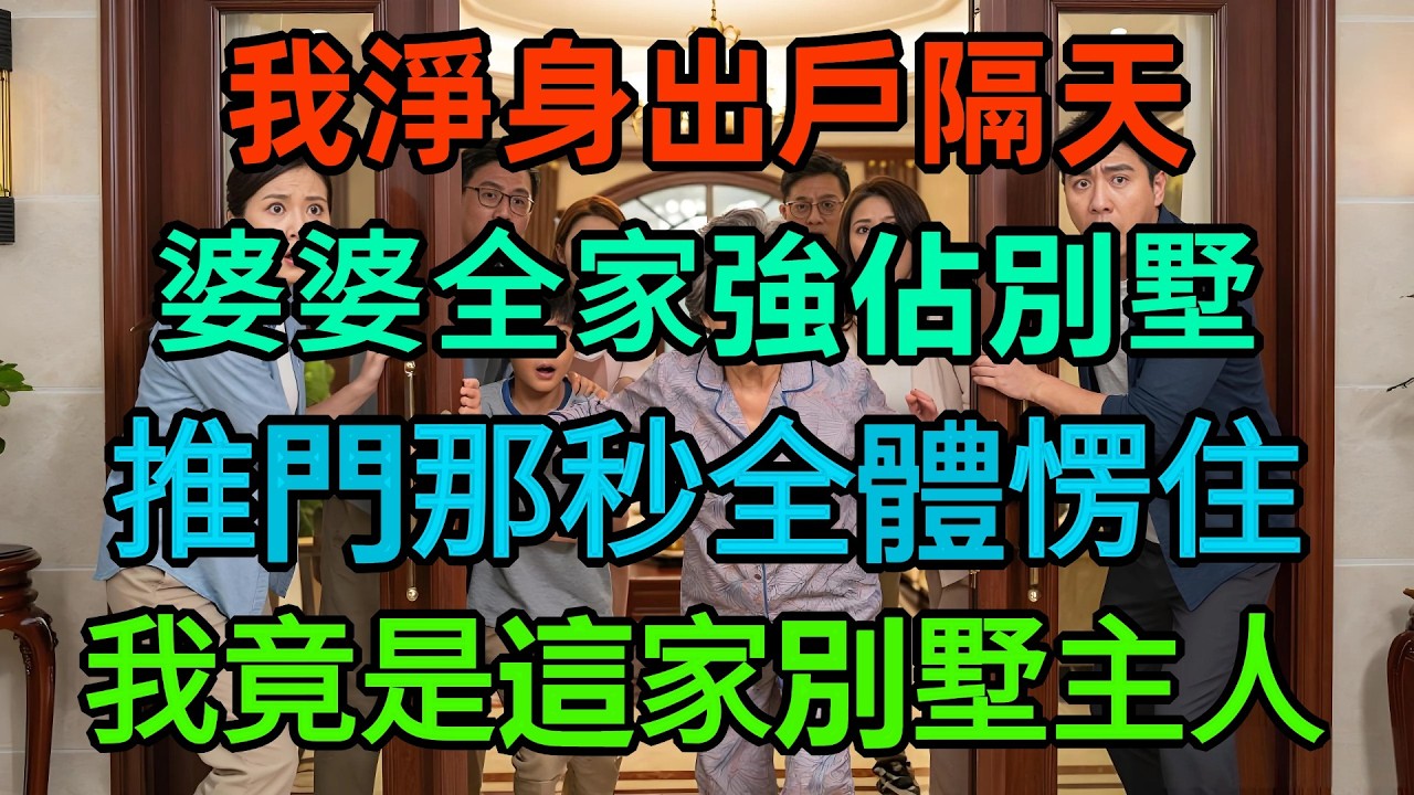 我淨身出戶隔天，婆婆帶全家急衝進我別墅！推開門那瞬，婆家人全當場愣住！