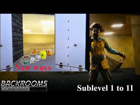 Backrooms Company Roblox - The Hardest Game - Sublevel 1 to 11 - New way to reduce the entities Best