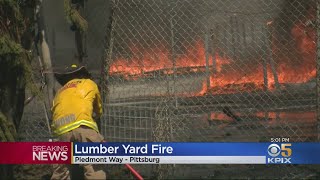 1 Firefighter Injured Battling 3-Alarm Fire At Pittsburg Lumber Yard