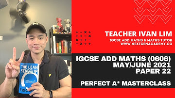 IGCSE ADD MATHS (0606) | MAY JUNE 2021 Paper 22 | COMPLETE A* SOLUTION | 0606/21/M/J/22