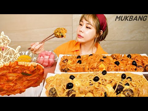 <strong>SUB</strong>) 엽기떡볶이 매운맛 🔥 매콤트러플 로제 찜닭게티 먹방 Spicy Tteok-bokki. Stir-fried Rice <strong>Cake</strong>. REAL SOUND. ASMR.