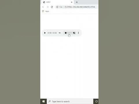 Audio Tag HTML | How to add audio in Html using Notepad |AUDIO PLAYER ...
