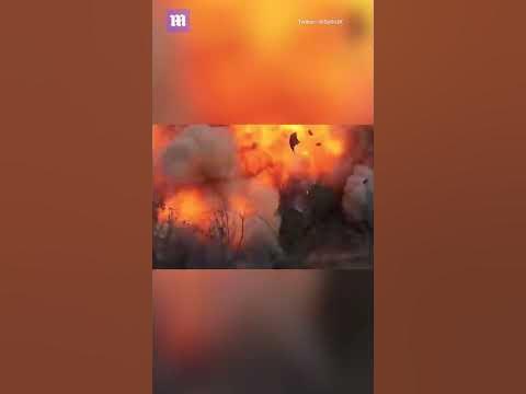 Russian advance ends in disaster after tank blows up during an attack