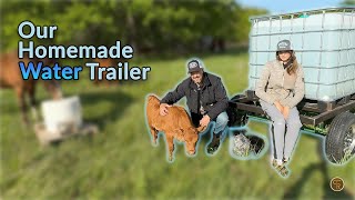 Cattle Had No Water in Rotation- Built This 275 Gallon Water Trailer (Full Test on Ranch)