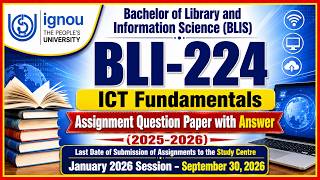 BLI-224 Solved Assignment 2025-26 | ICT Fundamentals | Complete Answers @IGNOUstudentHelpDesk