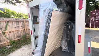 Brand new Mattresses Pickup with U-Haul Covered Trailer in Pensacola Florida