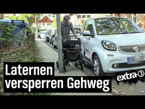 Realer Irrsinn: Straßenlaternen mitten auf Gehweg in Oberhausen | extra 3 | NDR