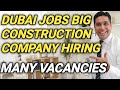 Dubai Vacancies In Construction Company