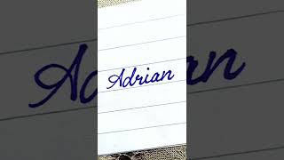 Adrian - Beautiful name in Cursive writing | Cursive writing for beginners | #shorts Resimi