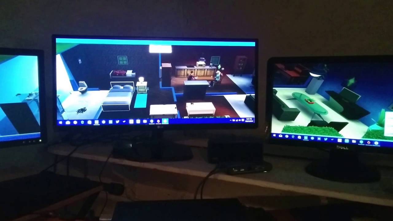 The Sims 4 on 3 monitors with Lenova T420 YouTube