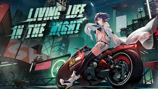 「Nightcore」→ Living Life, In The Night (Techo remix) - (Lyrics) | Cuervo, Blaze U & Niccin