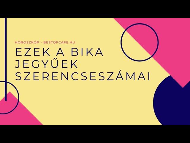 Szerencseszamok Bika