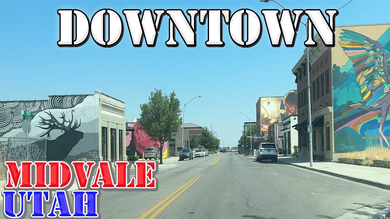 Midvale - Utah - 4K Downtown Drive - YouTube