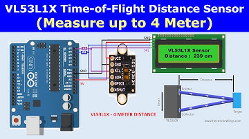 Arduino UNO OLED VL53L1X 4 Meter Distance || Adafruit VL53L1X Time of Flight Distance Sensor