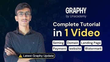 How To Create Website On Graphy Complete Tutorial In 1 Video | Graphy by unacademy tutorial