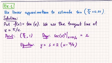Math 135 Section 4.6... Estimate a function value using linear approximation (trigonometric)