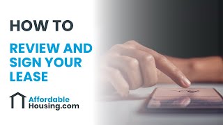 How to Review and Sign Your Lease