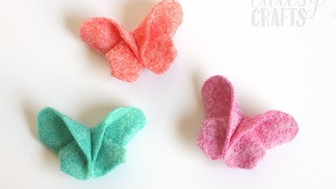 DIY Felt Origami Butterfly Hair Clips