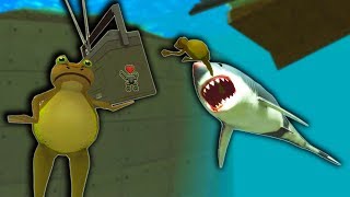 I GOT ATTACKED BY A SWARM OF SHARKS?! (Amazing Frog)