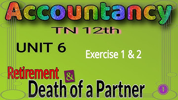 TN 12th accounts chapter 6 || Exercise 1,2