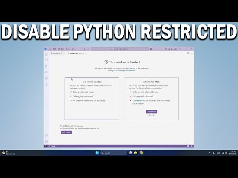 Comment désactiver le mode restreint pour les fichiers Python dans VS Code