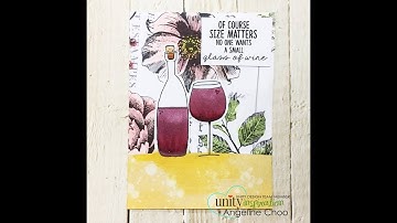 Unity Quick Tip: Tim Holtz Collage Background Wine Card