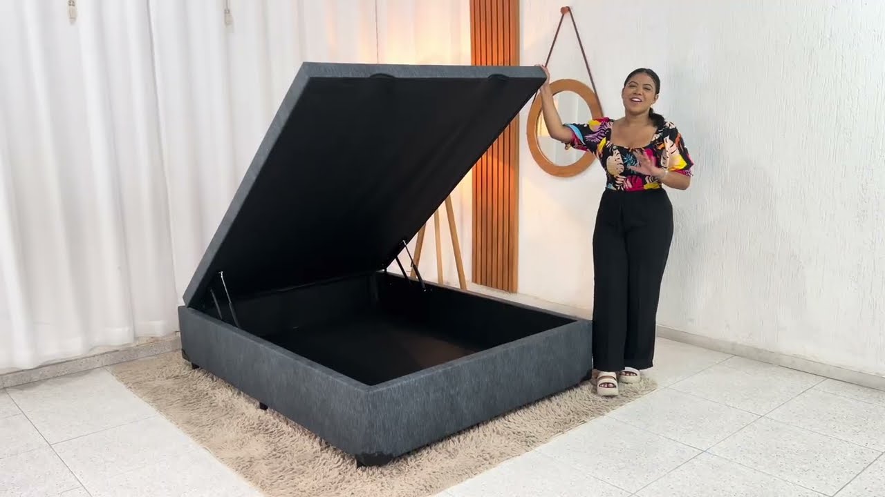 Base Box Baú Casal Prime Confort - Conforto e Estilo em Linho | Ruffer