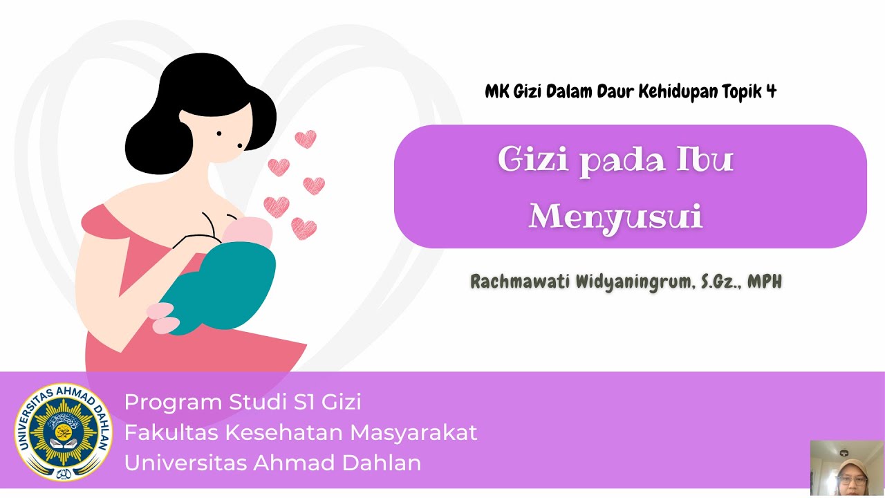 Gizi Dalam Daur Kehidupan Gizi Ibu Menyusui