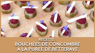 Bouchées de concombre à la purée de betterave - Les Potagers de Julie