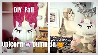 DIY FALL GLAM UNICORN PUMPKIN