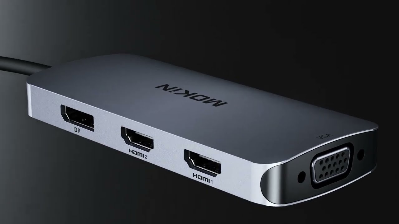 Expand your workspace with the MOKiN 8-in-1 Laptop Docking Station!